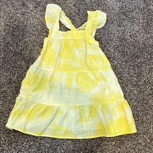 Cat & Jack Yellow Ruched Sundress with Spaghetti Straps